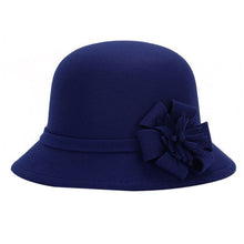 Load image into Gallery viewer, Purple cloche hat
