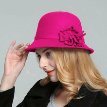 Load image into Gallery viewer, Purple cloche hat
