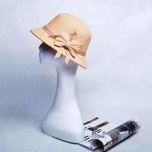 Load image into Gallery viewer, Black cloche hat
