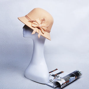 Black cloche hat