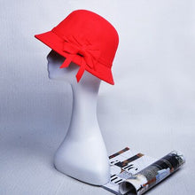 Load image into Gallery viewer, Black cloche hat

