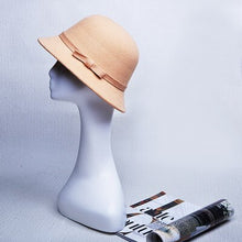 Load image into Gallery viewer, Black cloche hat
