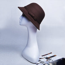Load image into Gallery viewer, Black cloche hat
