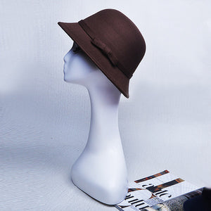 Black cloche hat