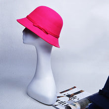 Load image into Gallery viewer, Black cloche hat
