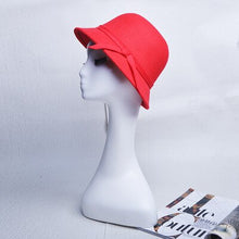 Load image into Gallery viewer, Black cloche hat
