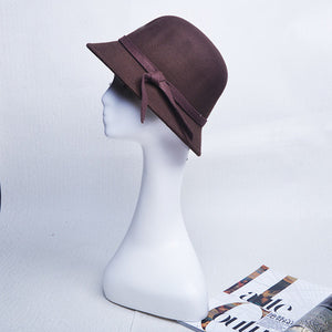 Black cloche hat