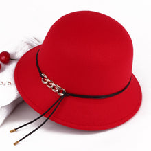Load image into Gallery viewer, Red cloche hat
