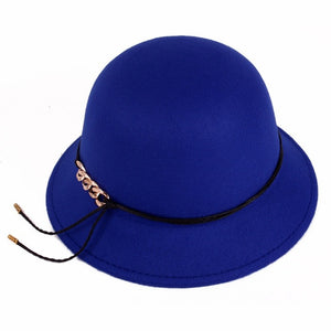 Red cloche hat