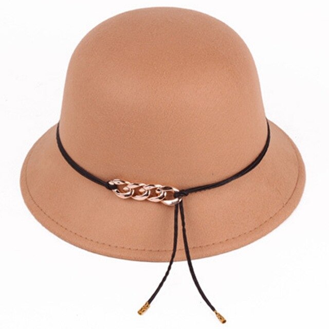 Red cloche hat