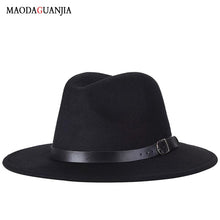 Load image into Gallery viewer, Black fedora hat
