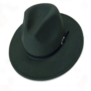 Black fedora hat