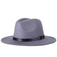 Load image into Gallery viewer, Grey fedora hat
