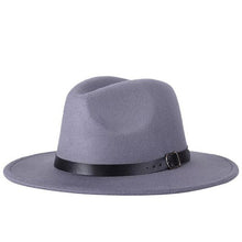 Load image into Gallery viewer, Grey fedora hat
