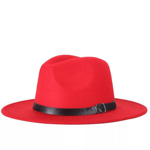Grey fedora hat