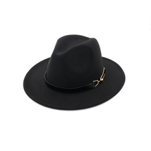 Load image into Gallery viewer, Dark blue fedora hat
