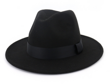 Load image into Gallery viewer, Dark blue fedora hat
