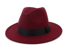 Load image into Gallery viewer, Dark blue fedora hat
