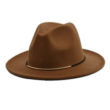 Load image into Gallery viewer, Brown fedora hat
