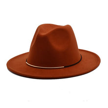 Load image into Gallery viewer, Brown fedora hat
