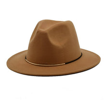 Load image into Gallery viewer, Brown fedora hat
