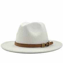 Load image into Gallery viewer, White fedora hat
