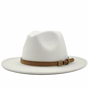 White fedora hat