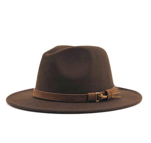 White fedora hat