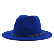 Load image into Gallery viewer, Blue fedora hat
