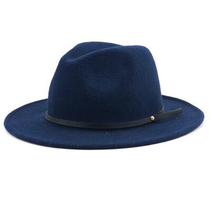 Blue fedora hat